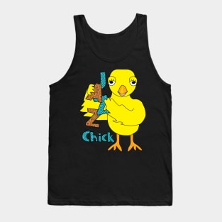 Jazz Chick Patterned Text Tank Top